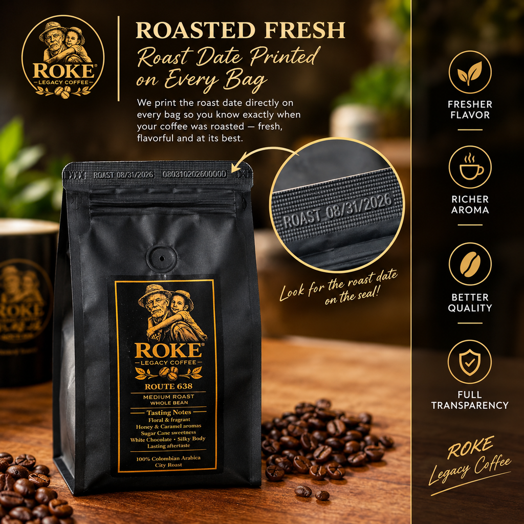 ROKE Legacy Coffee – Colombian Medium Roast, 2 oz Discovery Size