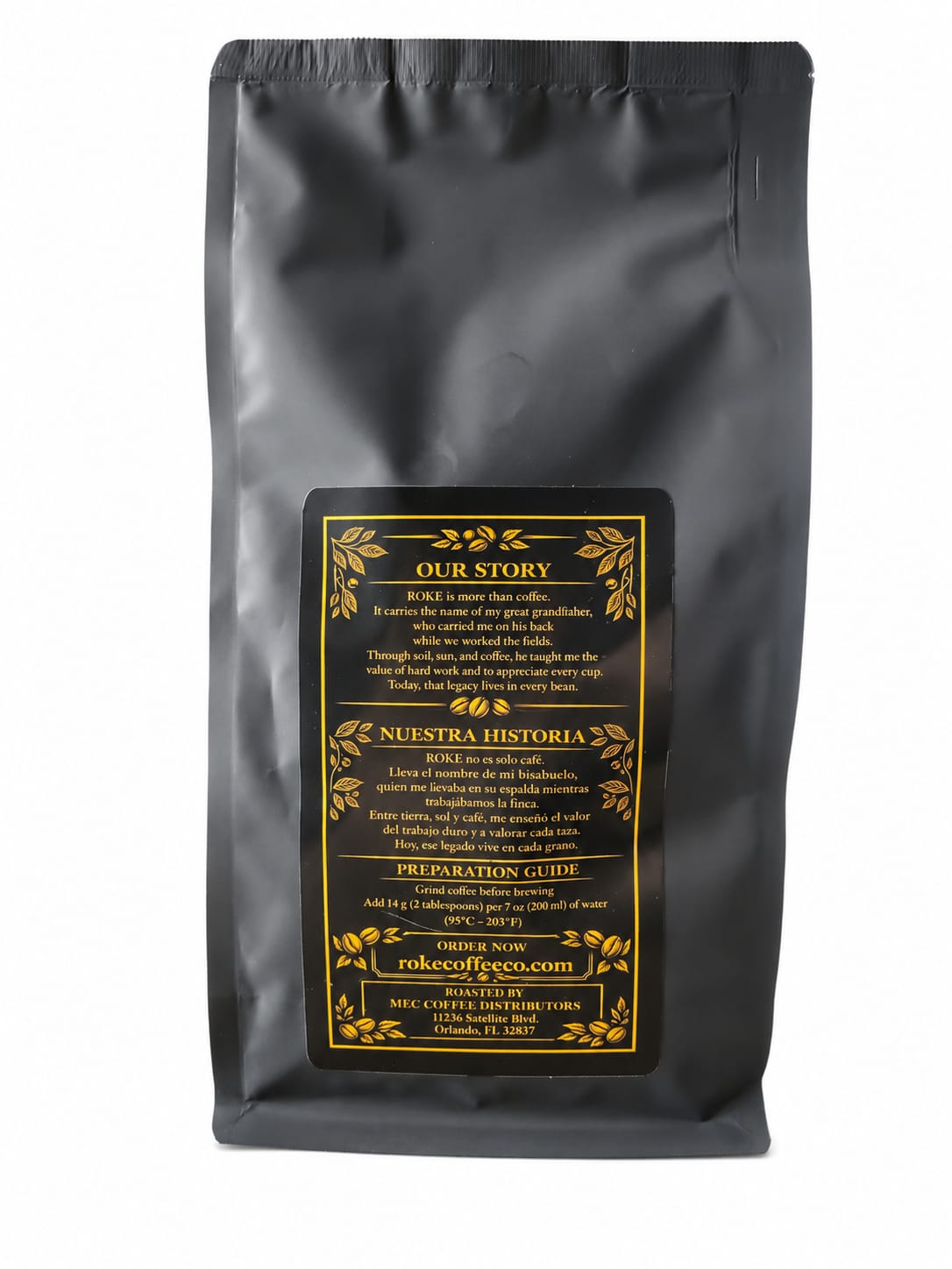 ROKE Intense Dark – Dark Roast Whole Bean Coffee 12oz